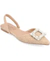 Journee Collection Collection Women's Hannae Wide Width Flats In Natural