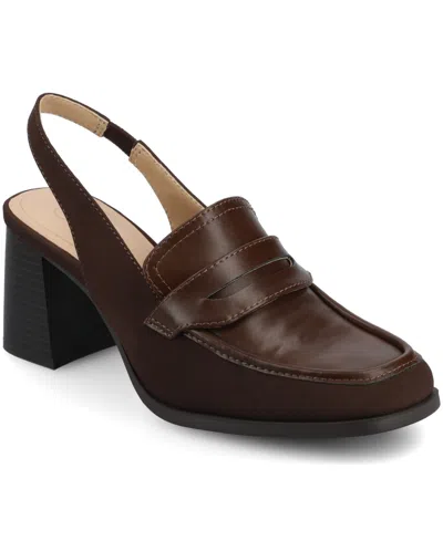 Journee Collection Women's Henrika Square Toe Pumps In Black