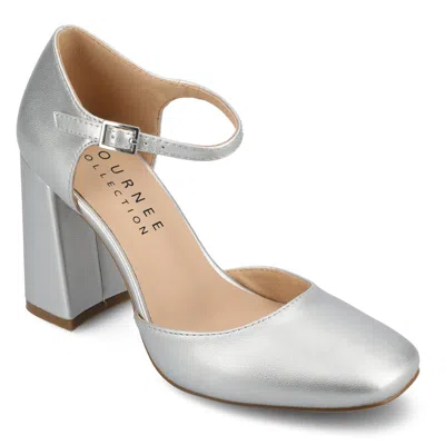 Journee Collection Women's Hesster Pump In Silver