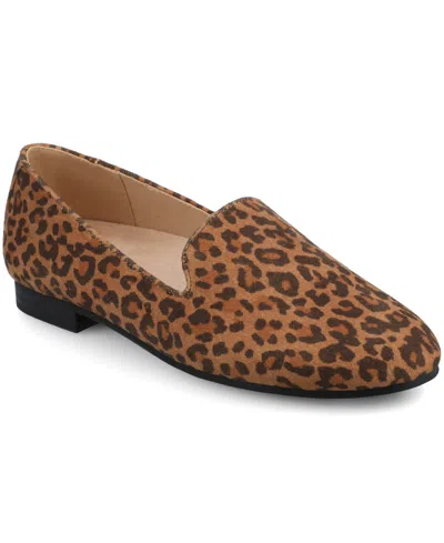 Journee Collection Women's Ishani Ballet Flats In Animal Print