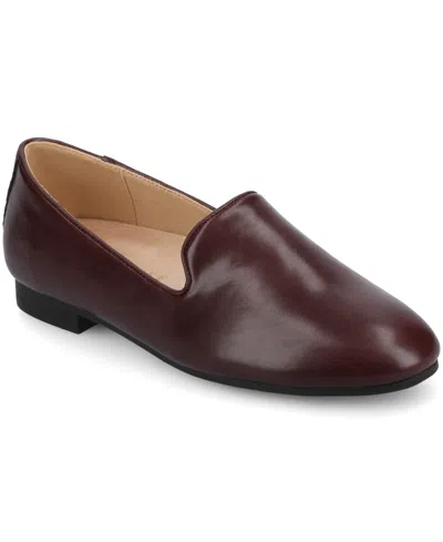Journee Collection Women's Ishani Ballet Flats In Burgundy