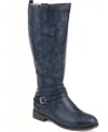 Journee Collection Collection Women's Tru Comfort Foam Wide Calf Ivie Boot In Navy