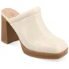 Journee Collection Izara Platform Mule In Beige