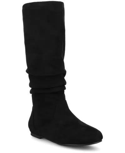 Journee Collection Women's Jayne Slouchy Knee High Boots In Black