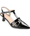 Journee Collection Collection Women's Jazlynn Wide Width Pump In Black Patent