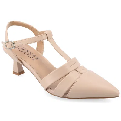 Journee Collection Women's Jazlynn Wide Width Pump In Beige