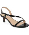 Journee Collection Jemry Kitten Heel Sandal In Black Patent