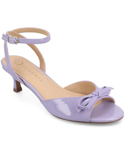 Journee Collection Women's Jennifer Ankle Strap Sandals In Lilac