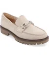 Journee Collection Jessamey Womens Moc Closed Toe Loafers In Gray