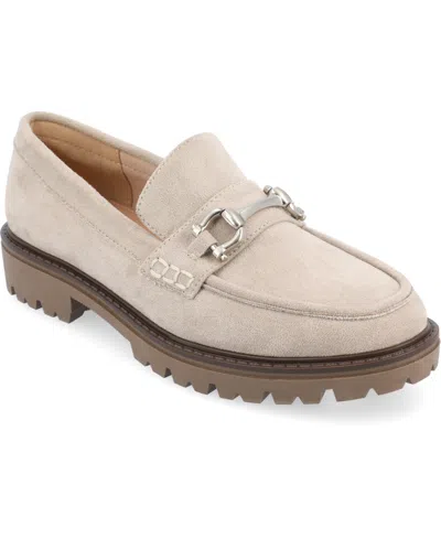 JOURNEE COLLECTION WOMEN'S JESSAMEY LUG SOLE ROUND TOE LOAFERS