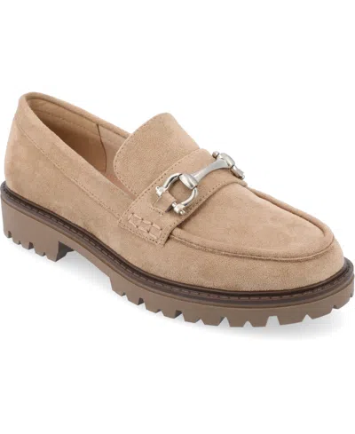 JOURNEE COLLECTION WOMEN'S JESSAMEY LUG SOLE ROUND TOE LOAFERS