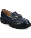 Journee Collection Jessamey Womens Round Closed Toe Loafers In Blue