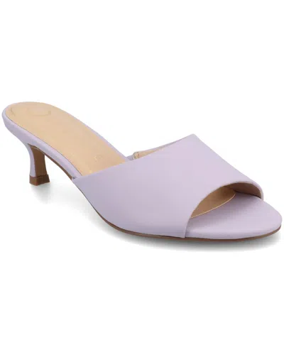 Journee Collection Women's Jeylah Kitten Heel Dress Sandals In Lilac