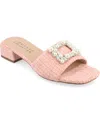 Journee Collection Womens Justina Heeled Sandals In Pink
