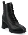 Journee Collection Women's Kalindi Block Heel Combat Booties In Black
