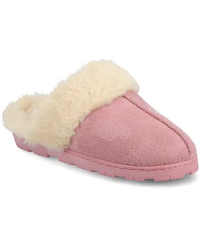Journee Collection Women's Kalli Round Toe Slippers In Pink
