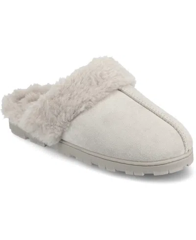 Journee Collection Women's Kalli Round Toe Slippers In Gray
