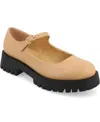 Journee Collection Kamie Womens Round Closed Toe Mary Jane Shoes In Brown