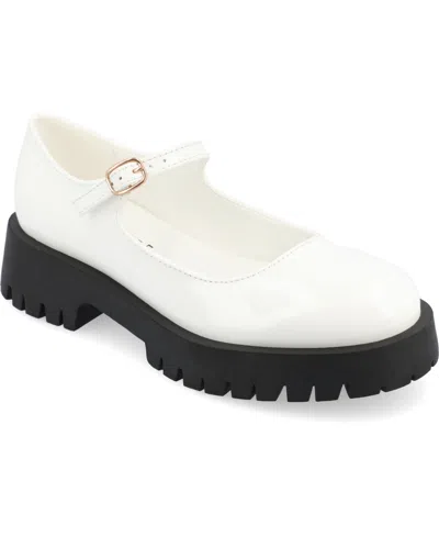 JOURNEE COLLECTION WOMEN'S KAMIE LUG SOLE MARY JANE FLATS