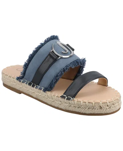 Journee Collection Keelee Espadrille Slide Sandal In Multi