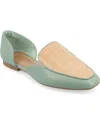 Journee Collection Kennza Mixed Media Loafer In Sage