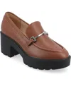 Journee Collection Medium And Wide Width Women's Kezziah Pumps In Brown