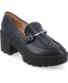 Journee Collection Medium And Wide Width Women's Kezziah Pumps In Navy