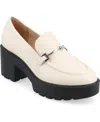 Journee Collection Medium And Wide Width Women's Kezziah Pumps In Off White