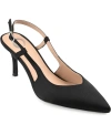 Journee Collection Knightly Pointed Toe Slingback Pump In Black