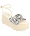 Journee Collection Lailee Ankle Strap Platform Sandal In Navy
