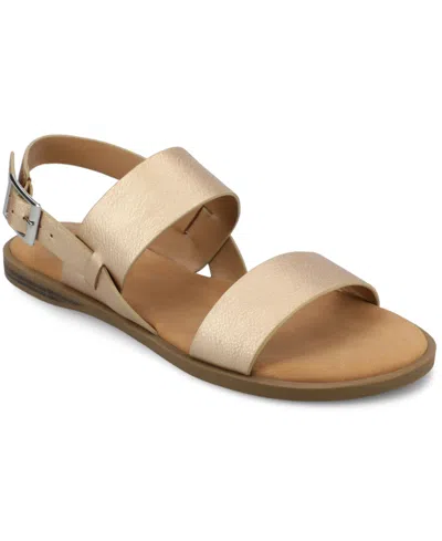 JOURNEE COLLECTION WOMEN'S LAVINE DOUBLE STRAP FLAT SANDALS