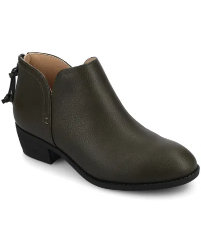 Journee Collection Women's Livvy Side Split Ankle Booties In Brown