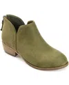 Journee Collection Womens Livvy Block Heel Booties In Olive