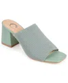 Journee Collection Lorenna Block Heel Mule In Sage