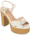 Journee Collection Women's Lorrica Platform Sandals In Beige