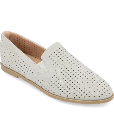 JOURNEE COLLECTION WOMEN'S LUCIE PERFORATED SLIP ON LOAFERS