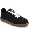 Journee Collection Women's Lummie Casual Lace-up Sneakers In Black