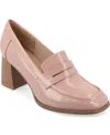 Journee Collection Malleah Loafer Pump In Rose Patent