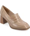 Journee Collection Malleah Loafer Pump In Taupe Patent