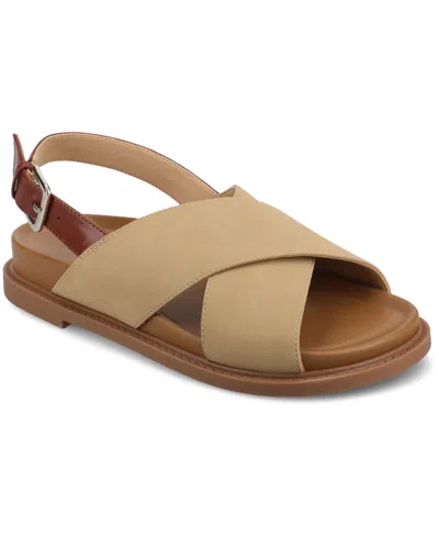 JOURNEE COLLECTION WOMEN'S MARINNA ROUND TOE FLAT SANDALS