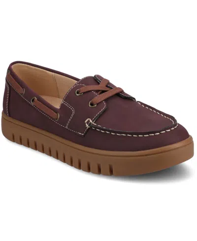 Journee Collection Journee Womens Marion Boat Shoe Loafer In Red