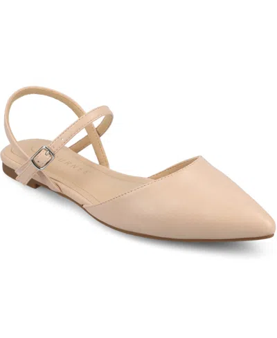 JOURNEE COLLECTION WOMEN'S MARTINE STRAPPY POINTED TOE FLATS