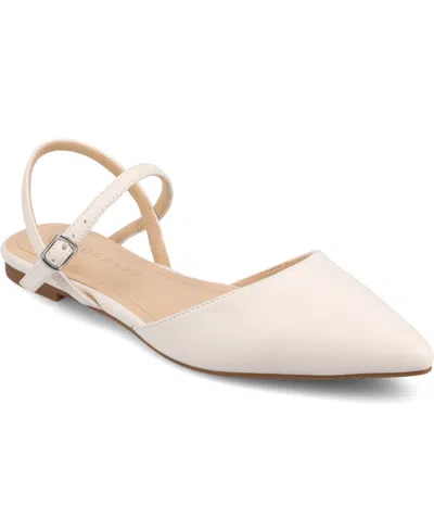 JOURNEE COLLECTION WOMEN'S MARTINE STRAPPY POINTED TOE FLATS