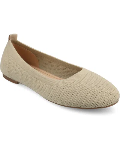 JOURNEE COLLECTION WOMEN'S MARYANN KNIT ROUND TOE BALLET FLATS