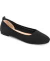 Journee Collection Womens Maryann Knit Round Toe Ballet Dress Flats In Black