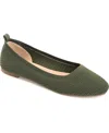 Journee Collection Womens Maryann Knit Round Toe Ballet Dress Flats In Green