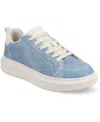 Journee Collection Women's Meeya Platform Lace Up Sneakers In Denim