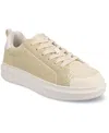 Journee Collection Women's Lummie Casual Lace-up Sneakers In Natural