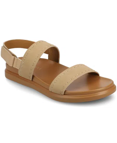 Journee Collection Women's Milie Double Band Footbed Flat Sandals