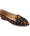 Journee Collection Mindee Crisscross Toe Flat In Leopard